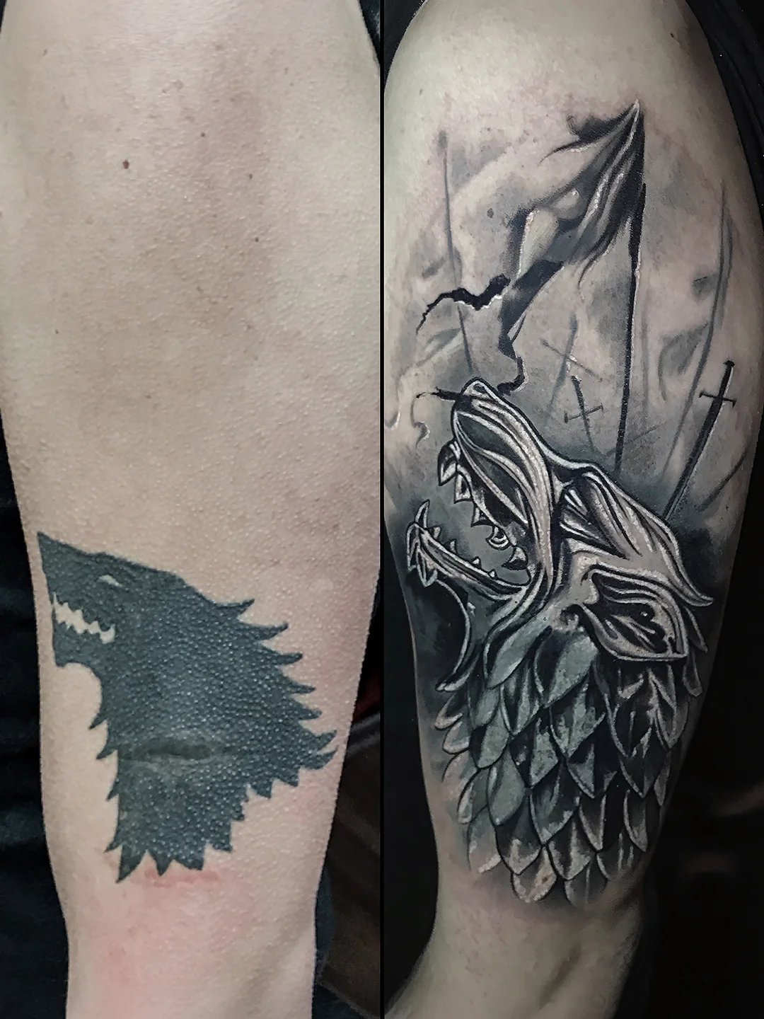 Cover-up Tattoo von Chris Block – Beispiel 04